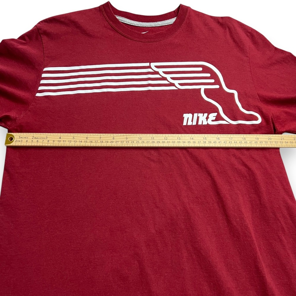 Nike Winged Foot Graphic T Shirt Mens XL Maroon Red Running Sportswear Gorpcore - Picture 5 of 6